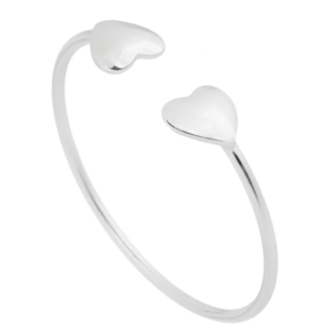 Anel de Prata Corações Regulável