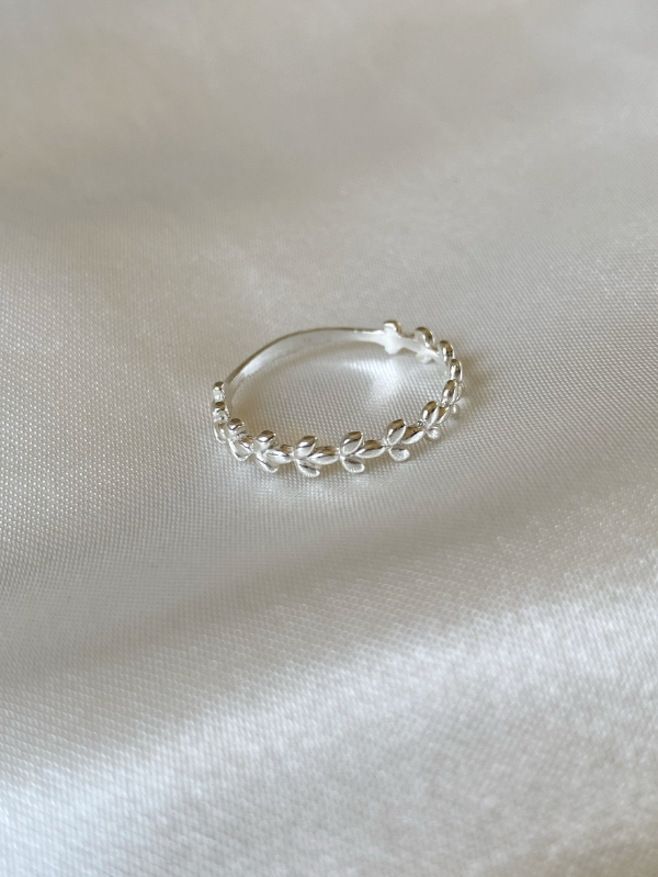 Anel de Prata Micro Folhas - Imagem 3