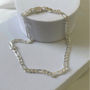 Pulseira Masculina de Prata Elos 3x1 3mm