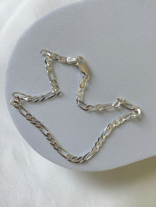 Pulseira Masculina de Prata Elos 3x1 3mm - Imagem 4