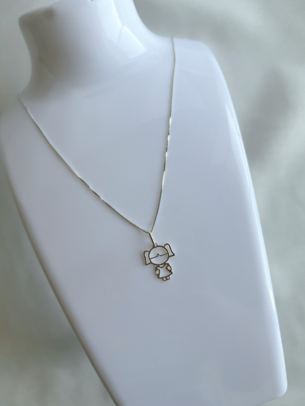 Colar de Prata Menina Vazado - Imagem 4