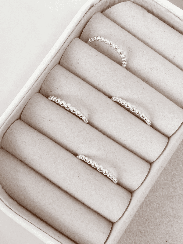 Anel de Prata Bolinhas