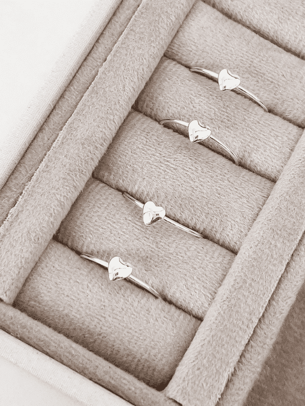 Anel de Prata Coração liso