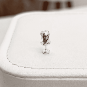 Berloque em Prata Taça de Vinho