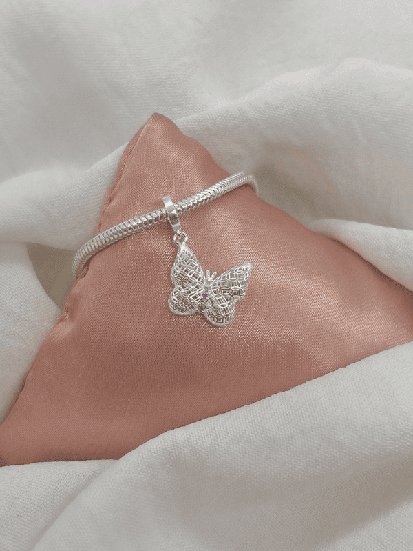 Berloque em Prata Borboleta