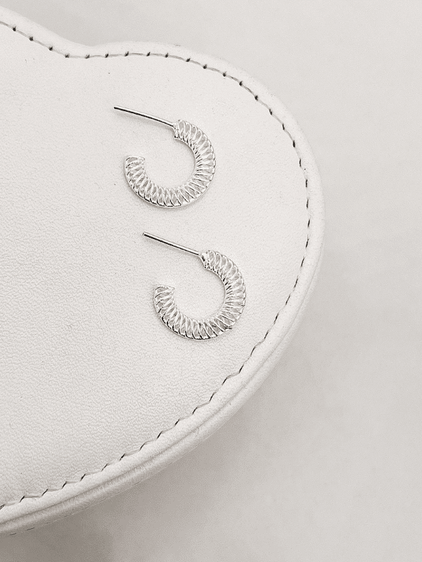 Argola de Prata Renda Italiana 15mm