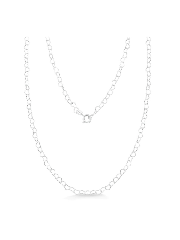 Colar de Prata Mini Corações Vazados - Imagem 2