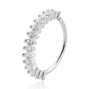 Piercing de prata Conch Cravejado Fecho Torção